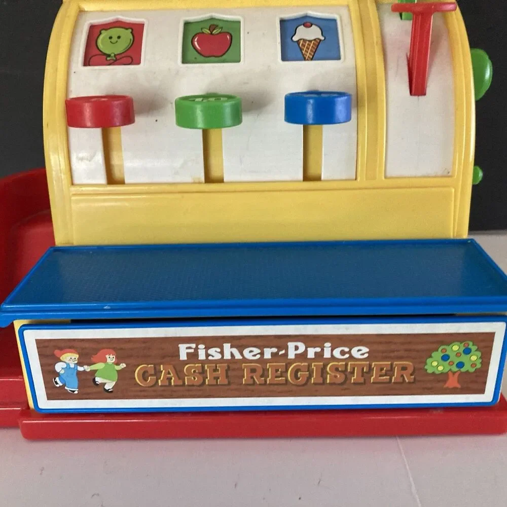 Fisher-Price Classics Cash Register Tested Working Toy Pretend Play 2002 Vintage